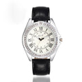 Ms Leather Band Watches Sport Analog Quartz Date Wrist Watch