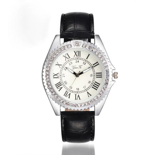 Ms Leather Band Watches Sport Analog Quartz Date Wrist Watch