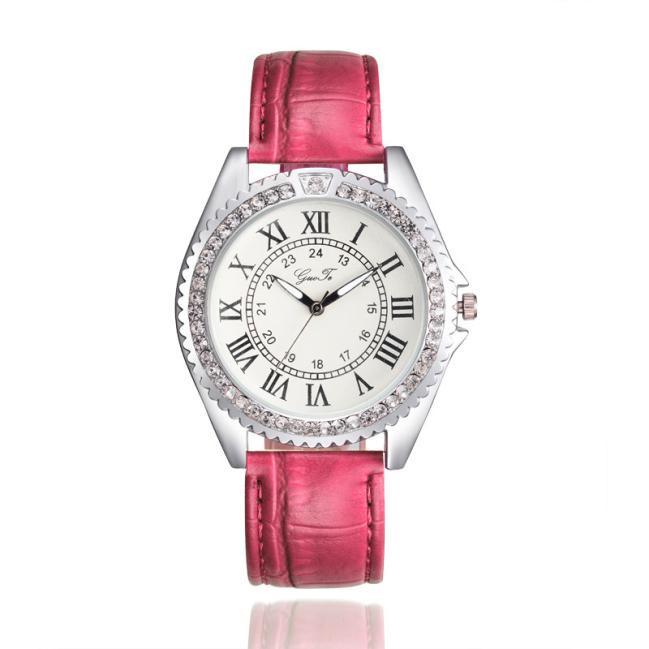 Ms Leather Band Watches Sport Analog Quartz Date Wrist Watch