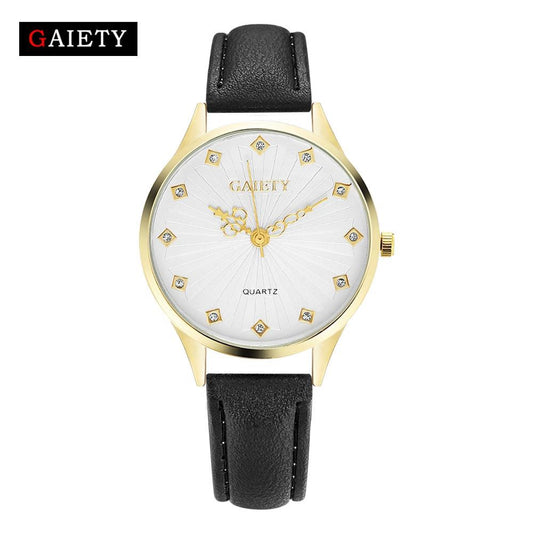 Women Fashion Leather Band Analog Quartz Round Wrist Watch Watches