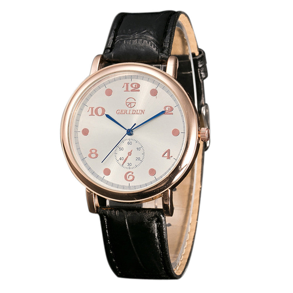 Fashion Men Leather Band Watches Sport Analog Quartz Wrist Watch