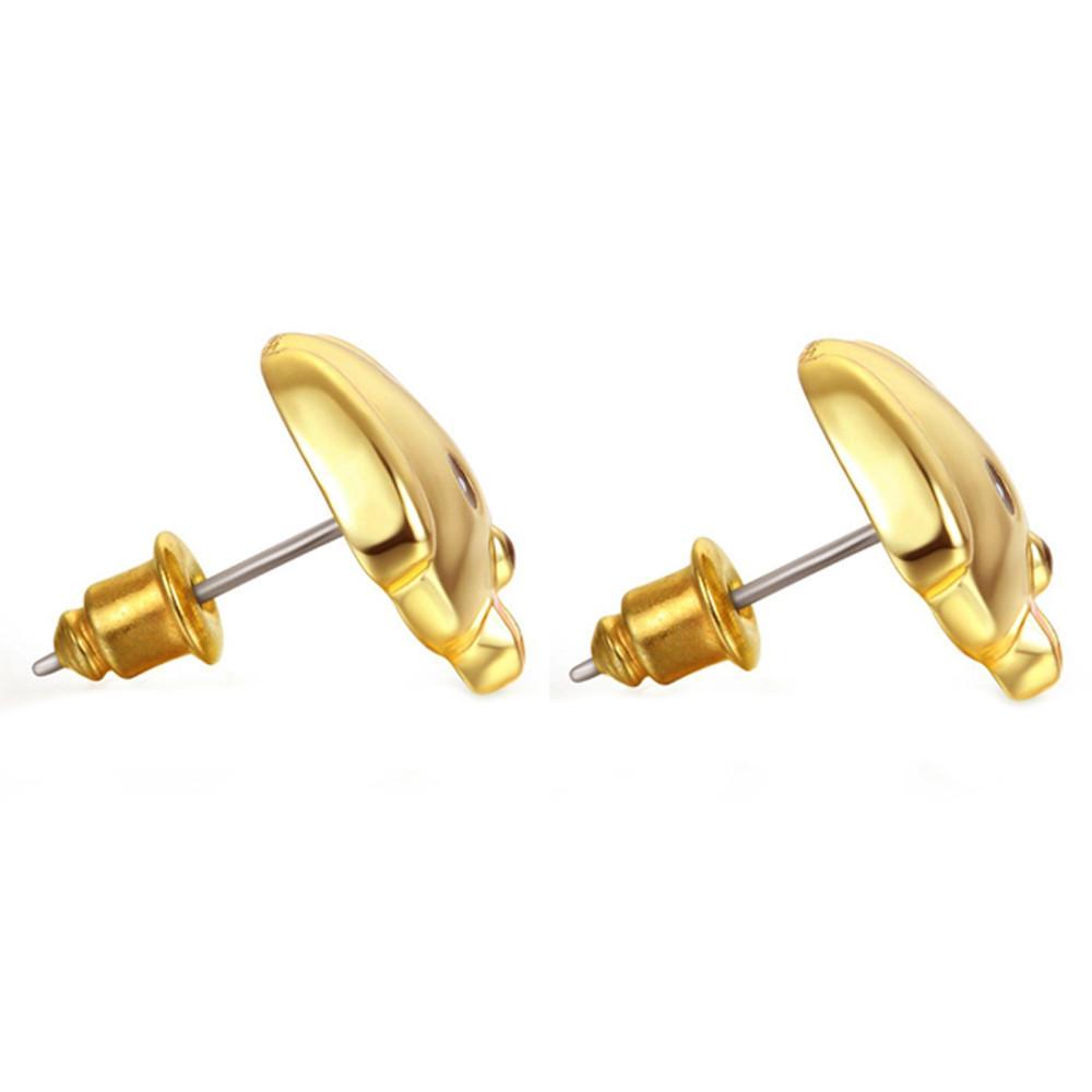1 Pair New Fashion Simple Dog Head Alloy Women Stud Earrings GD