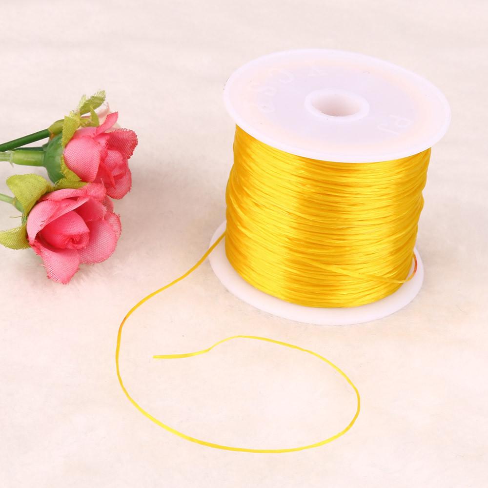 0.8mm 60M Transparent Stretch Elastic Line Beading Cord String Spool New Black