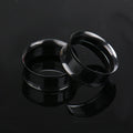 1 Pair Stainless Steel Screw Ear Gauges Flesh Tunnels Plugs Expander Black